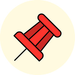 Push Pin Vector Icon