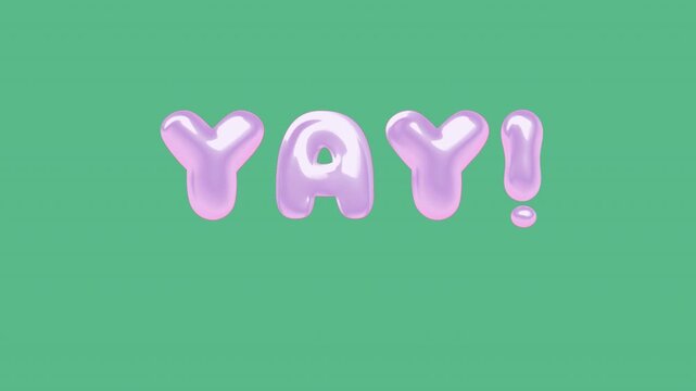 Soft Glossy Pastel YAY! Typography for TikTok and Shorts	