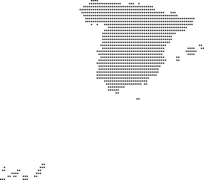 Dotted Map of Spain with Balearic Islands Silhouette Vector Illustration