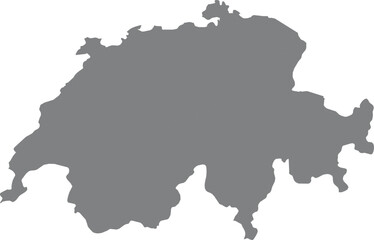 Fototapeta premium Map of Switzerland country outline silhouette isolated on white background vector illustration graphic element abstract shape national border