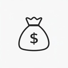 Obraz premium Money bag with crown royalty finance wealth business success concept icon