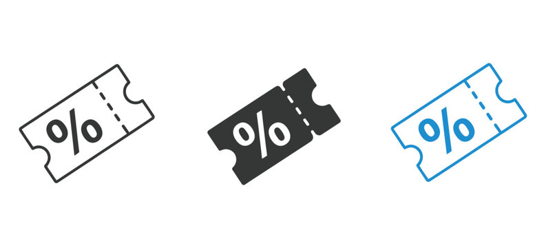 Promo code icon design with white background, promotional code, voucher, and discount sign