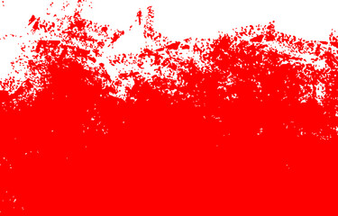 Obraz premium An expressive red paint splatter and grunge splash effects spread across a clean white space. Perfect for advertising banners, posters, sports graphics, digital artwork, and social media content.