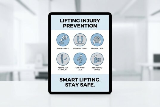 Effective lifting strategies for injury prevention featuring clear visual guidelines to maintain proper posture and secure grip ensuring safe practice in physical activities