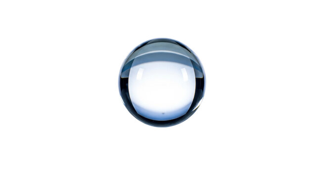 Isolated marble, translucent sphere, cool grey glass globe, soft gradient and highlights