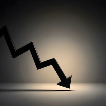 Random image of a downward trending arrow graph