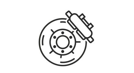 Obraz premium Brake Rotor and Caliper.