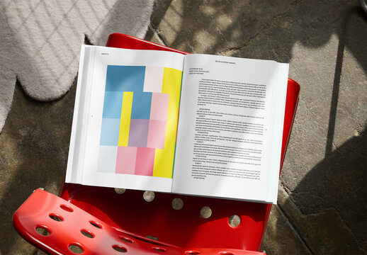 Mockup Of Book With Customizable Inside Pages