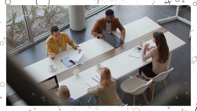 Corporate Business Motion Effect Floating Shapes Border