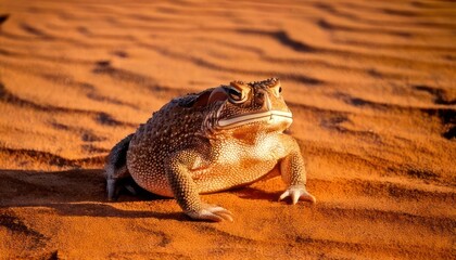 Desert Toad - A resilient amphibian in arid landscape, showcasing adaptation.