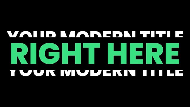 Dynamic Kinetic Modern Title