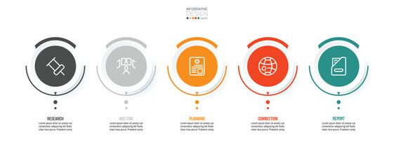 Business concept infographic template with option.
