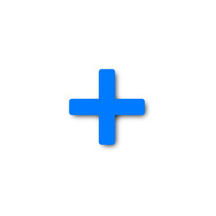 Obraz premium Blue Plus Sign Icon