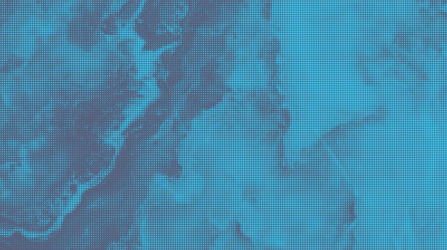 Abstract blue and cyan grid pattern with textured overlay