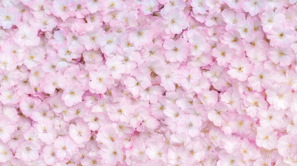 Obraz premium Soft pink cherry blossom full frame background, spring floral texture
