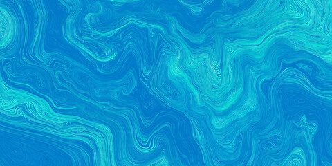 Obraz premium abstract blue liquid marble background with vibrant turquoise swirls spilled acrylic paint, creating a dynamic sense of motion.