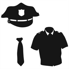 Police Officer Avatar Icon - Minimalist Law Enforcement Vector Illustration