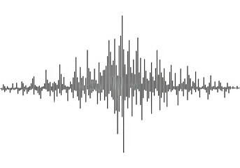 Sound wave graph illustration isolated on transparent background