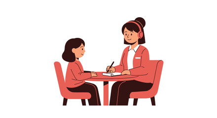 A young student receives personalized tutoring from a dedicated teacher