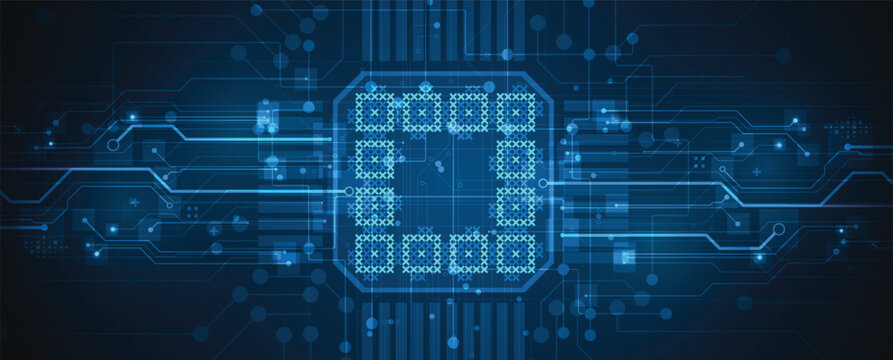 Ukrainian moderm technology background for science and business theme