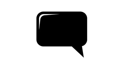 Fototapeta premium Black Speech Bubble Icon Symbol.