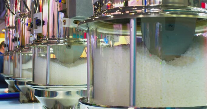 Advanced machinery seamlessly combines different types of plastic granules through an automated procedure ensuring optimal composition and quality standards. Watch this video to see how sophisticated 