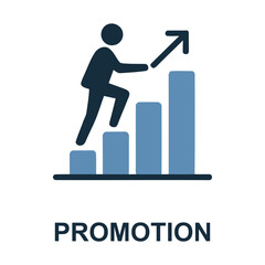 Ascend to Success: An emblematic depiction of a person climbing a rising graph, signifying career promotion, growth, and ambitious goal attainment.