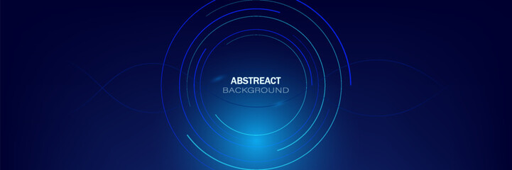 Blue abstract background, technology hi-tech futuristic template. Vector illustration