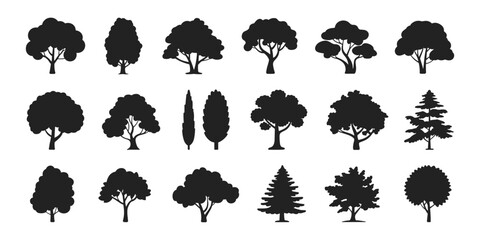 Assorted Tree Silhouettes Collection trees nature © DOT CANVAS