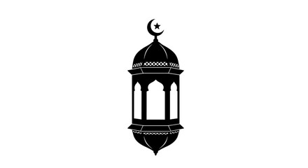 Islamic Lantern with Crescent Moon Symbol 1.