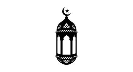 Islamic Lantern with Crescent Moon Symbol 6.
