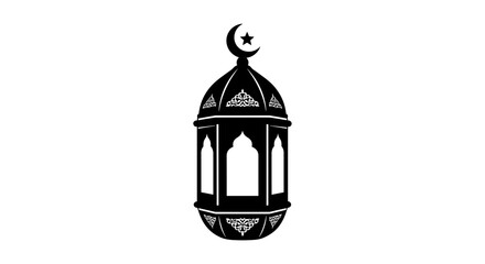 Islamic Lantern with Crescent Moon Symbol 5.