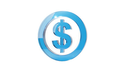 Obraz premium Modern circular icon depicting currency and financial growth with a dollar symbol isolated on transparent background