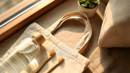 Sustainable Eco Friendly Cotton Tote Bag Zero Waste Lifestyle