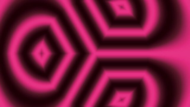 Abstract neon pink geometric pattern with glowing lines and shapes