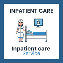 Naklejka premium Depicting Patient Services and Professional Medical Attention in a Hospital Environment