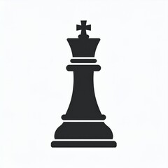 Fototapeta premium Black chess queen piece isolated on white background strategy leadership power