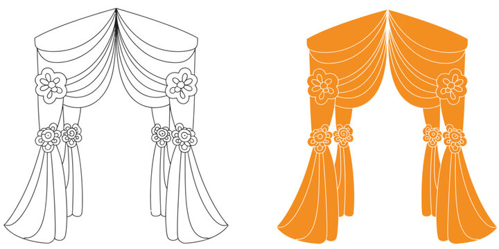 Traditional sehra designs vector set, isolated on white background, illustration for ranked cultural graphics, festive decorations, wedding motifs, heritage design visuals, celebratory patterns