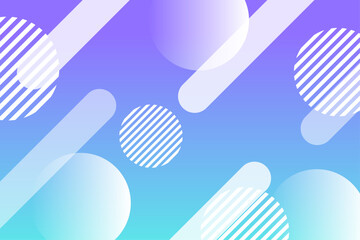 青のグラデーションが映えるポップな抽象幾何学背景イラスト