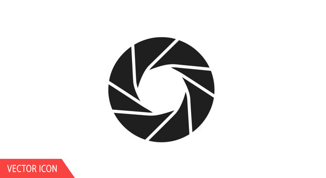 Camera Shutter Icon Vector Graphic Design.