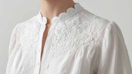 White on White Modern Embroidery