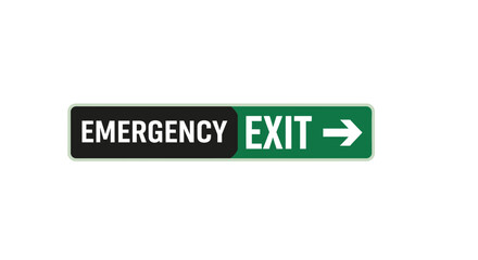 Obraz premium Emergency Exit Sign, Guidance And Direction For Safety And Evacuation Plans