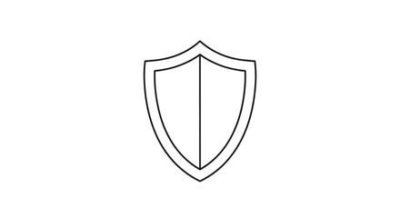 Simple Black Shield Icon Illustration Design.