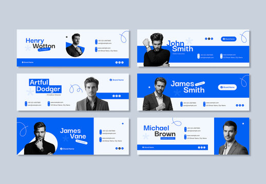 Modern and Clean Email Signature Design Template Layout