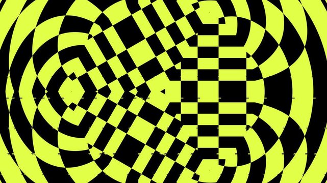 Abstract Optical Illusion with Purple and Black Geometric Pattern