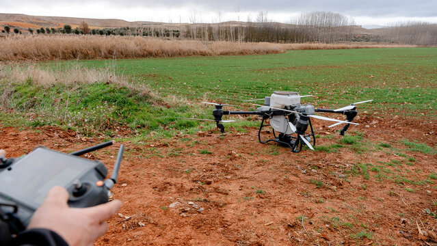 Remote control operation of farm drone
