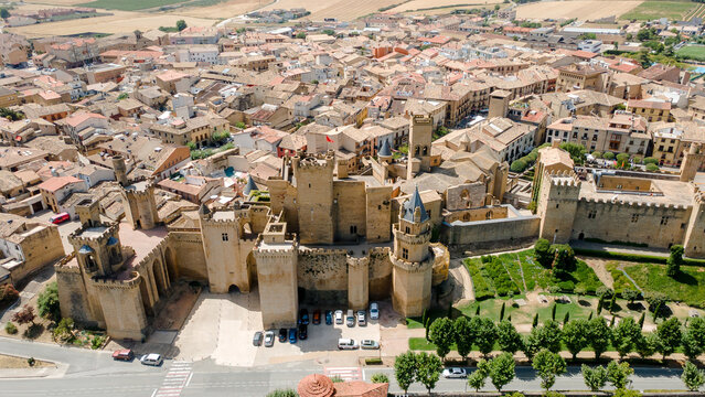 Aerial view of the historic Palacio Real de Olite