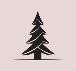 Fototapeta premium Hand Drawn Christmas Tree Winter Festive Graphic