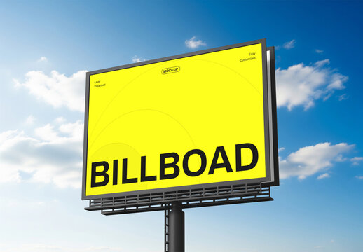 Realistic Advertising Billboard Mockup