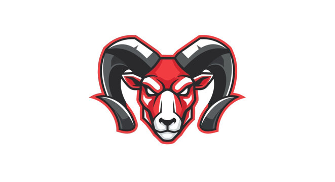 Red Ram Cartoon Logo.